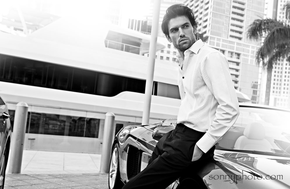 Male model photo shoot